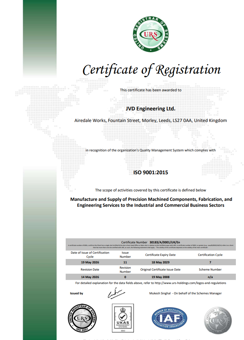 iso cert jvd